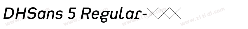 DHSans 5 Regular字体转换